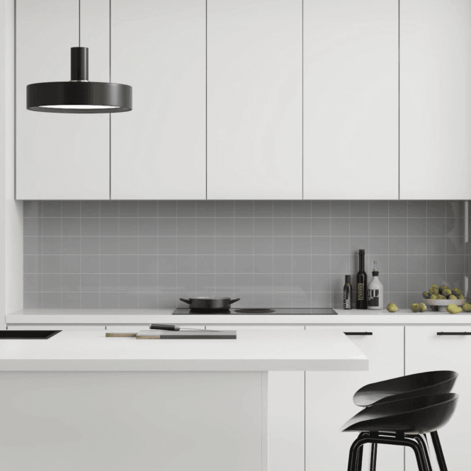 Fibo 10x10cm Square Tile 600x580mm Splashback - London (Pack of 2)