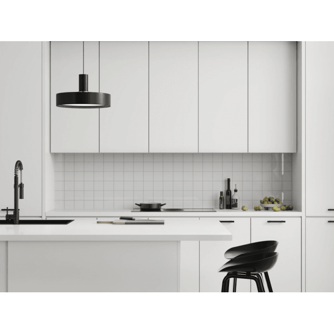 Fibo 10x10cm Square Tile Splashback - Denver White (Pack of 2)