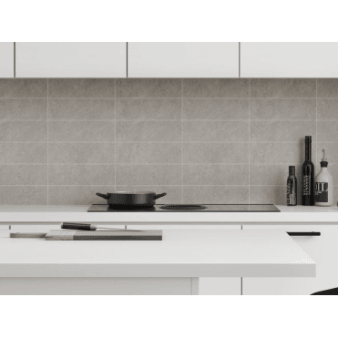 30x10cm Rectangular Tile Splashback - Grey Sahara (Pack of 2)