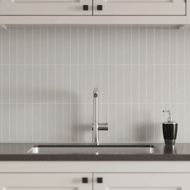 4x20cm Vertical Tile Splashback - Warm Grey (Pack of 2)