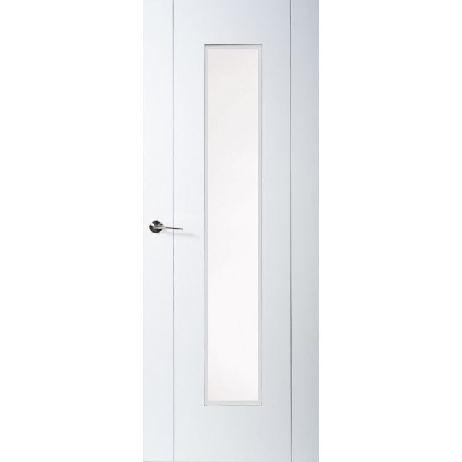 Finewood Luna Internal White Laminated 1 Light Door - Clear Flat