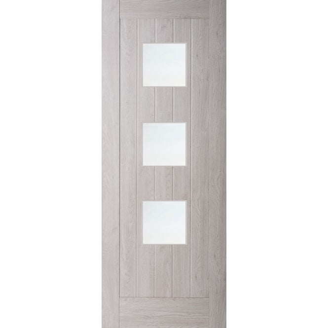 Finewood Mexicano Internal Smokey Grey Laminated 3 Light Door - Clear Flat