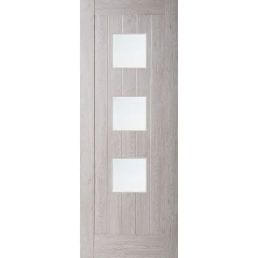 Mexicano Internal Smokey Grey Laminated 3 Light Door - Unglazed