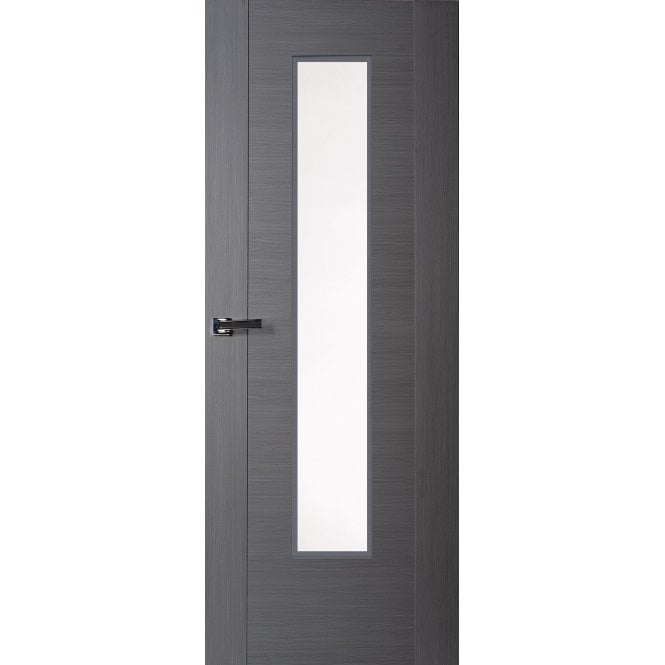 Finewood Zamora Internal Grey Laminated 1 Light Door - White Laminated Glass