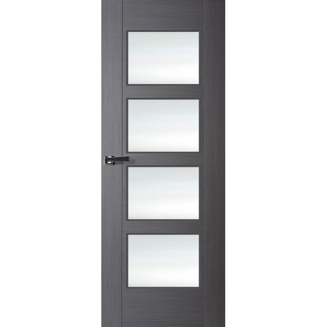 Finewood Zamora Internal Grey Laminated 4 Light Door - Unglazed
