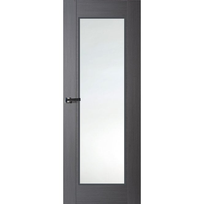 Finewood Zamora Internal Grey Laminated Full Light Door - Crystal Cut