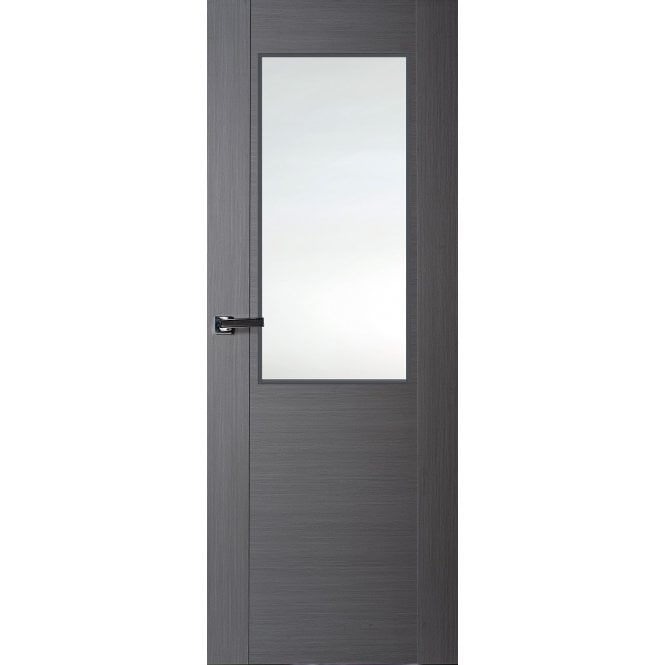 Finewood Zamora Internal Grey Laminated Half Light Door - White Laminated Glass