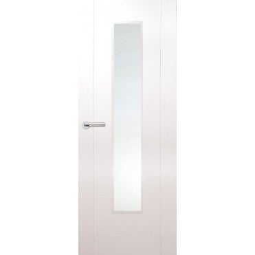 Zamora Internal White Laminated 1 Light Door - Clear Flat Glass