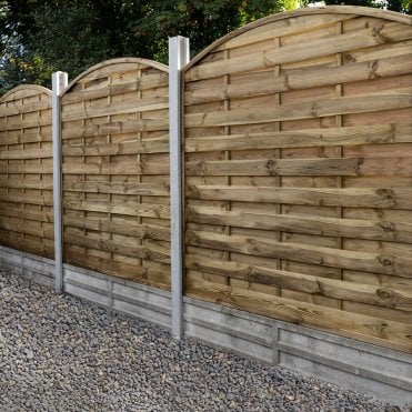 1.8m x 1.8m Pressure Treated Decorative Dome Top Fence Panel