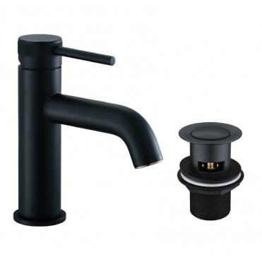 Dundas Industrial Style Tap Matt Black Mono Mixer tap