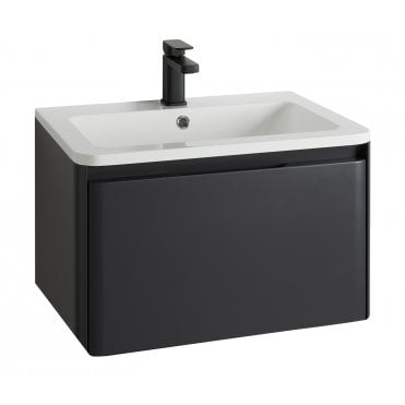 Highlife Bathrooms Fife Wall Hung 600mm Drawer In Drawer Unit Slate
