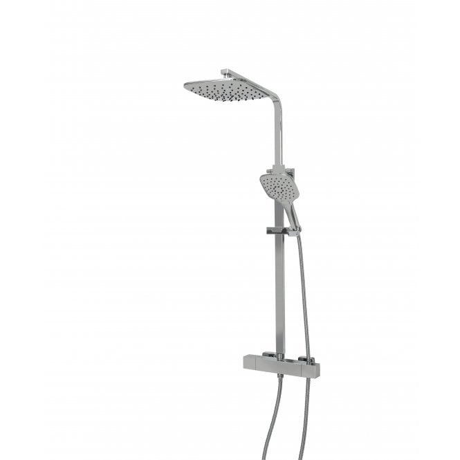 Highlife Bathrooms KELTY COOL TOUCH THERMO SHOWER VALVE & SQUARE HEAD WITH FIXED RAIL KIT