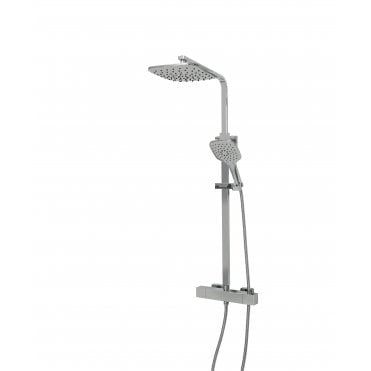 Kelty Cool Touch Thermo Shower Valve & Square Head With Fixed Rail Kit