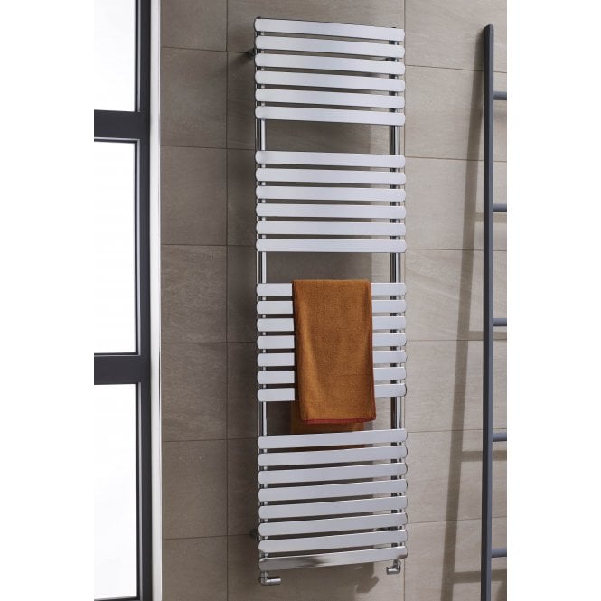Highlife Bathrooms KELVIN FLAT BAR DESIGNER TOWEL WARMER w500mm x h1700