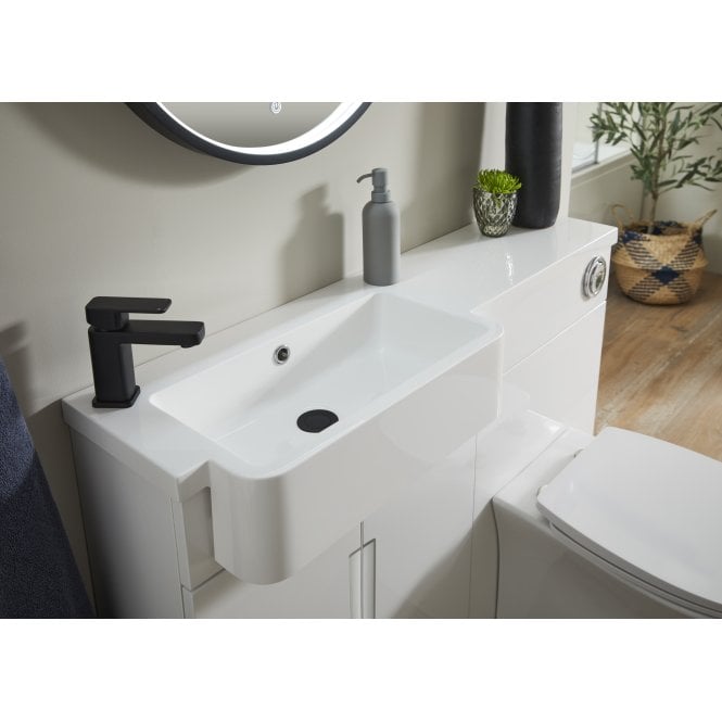 Highlife Bathrooms LEWIS 1000MM SLIM SEMI RECESSED COMBINATION SET
