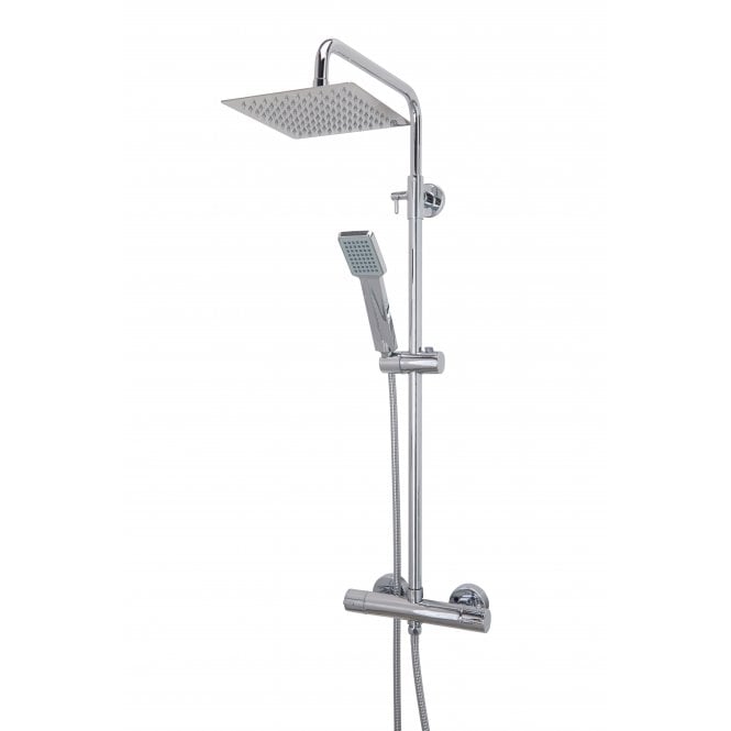 Highlife Bathrooms NAIRN SERIES 2 EXPOSED THERMOSTATIC SHOWER VALVE & SQUARE HEAD WITH FIXED RAIL KIT