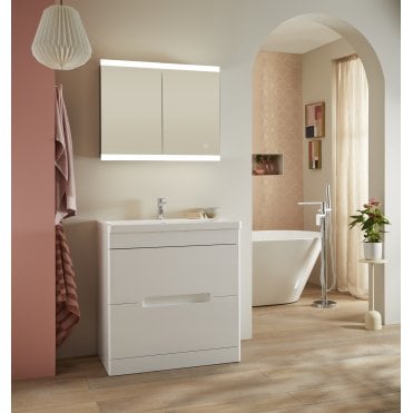 Highlife Bathroom Selkirk 800mm Floor Standing 2 Door Unit