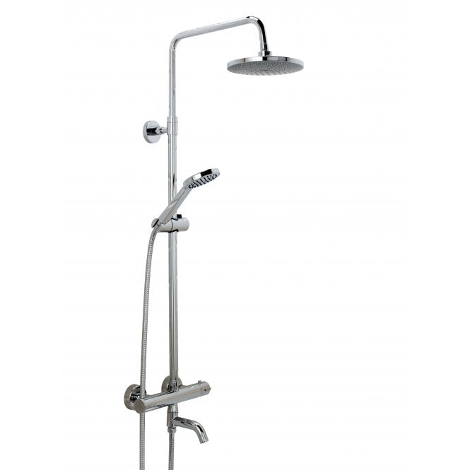 Highlife Bathrooms SPEY SERIES 2 THERMO BATH SHOWER MIXER& ROUND HEAD WITH FIXED RAIL KIT