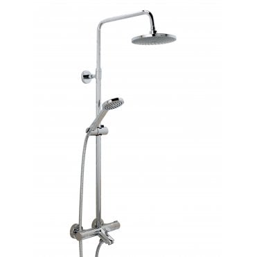 Stroma Thermo Bath Shower Mixer & Round Head With Fixed Rail Kit
