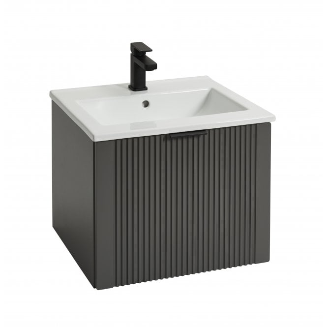 Highlife Bathrooms Tyndrum 500 WH Single Drawer Unit  - Ash Grey