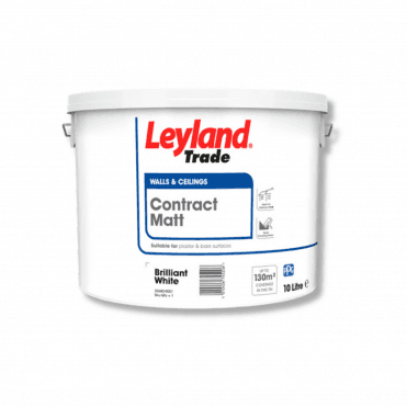 Leyland Trade Contract Matt White Emulsion 10L