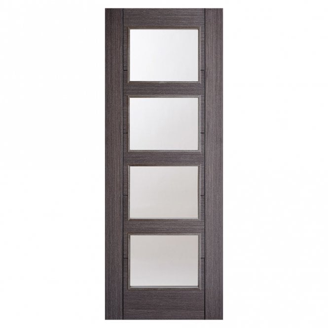 LPD Doors ASH GREY VANCOUVER GLAZED 4L PRE-FINISHED INTERNAL DOOR