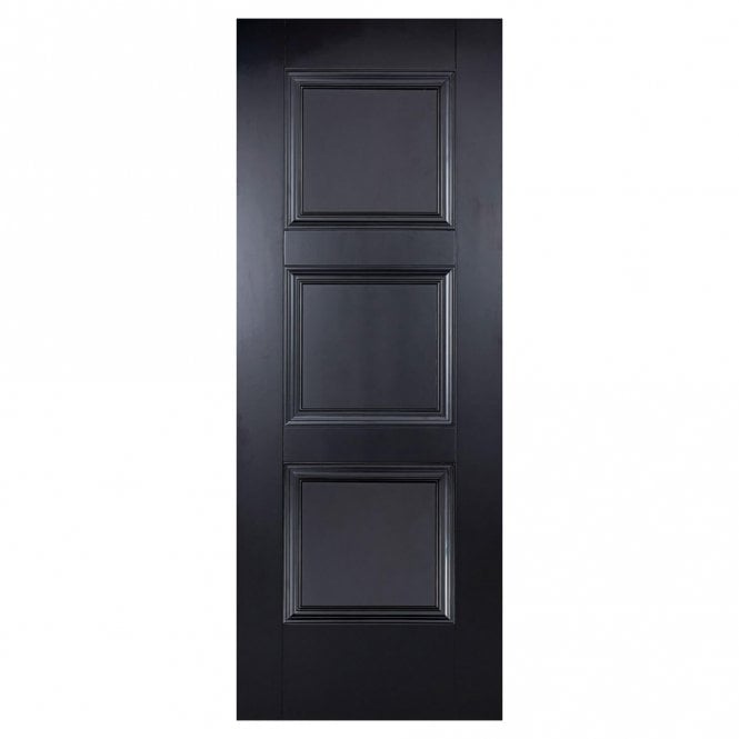 LPD Doors BLACK AMSTERDAM 3 PANEL PRIMED