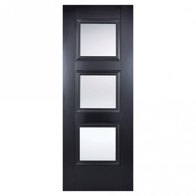 LPD Doors BLACK AMSTERDAM 3L GLAZED PRIMED