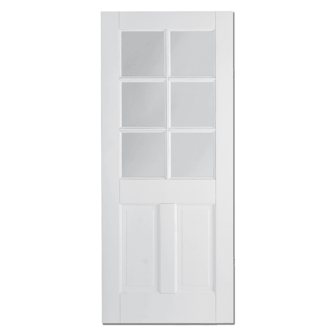LPD Doors Canterbury White 2 Panel 2L Glazed Internal Door