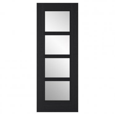 CHARCOAL BLACK VANCOUVER GLAZED PRE-FINISHED INTERNAL DOOR