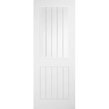 Cottage White Laminate 1 Lite Clear Glaze Door