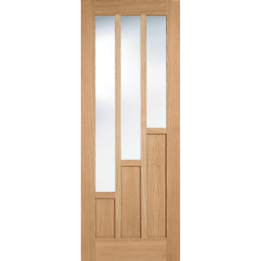 Coventry Oak Pre-Finished 3 Lite With Clear Glass Door