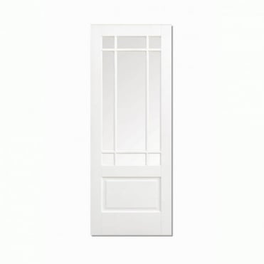 Downham White Prime Plus Clear Bevelled Glass Internal Door
