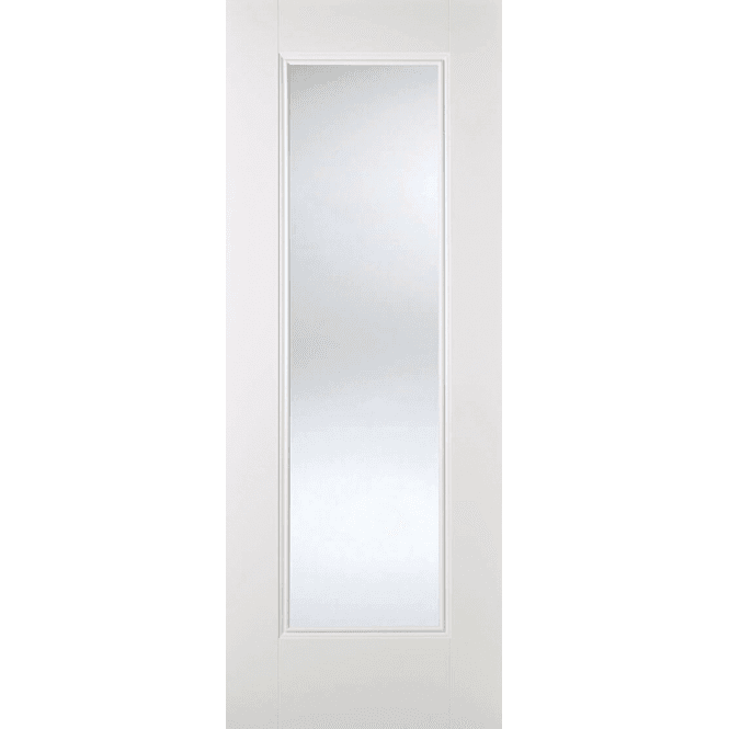 LPD Doors Eindhoven White Primed 1 Lite With Clear Glass Door