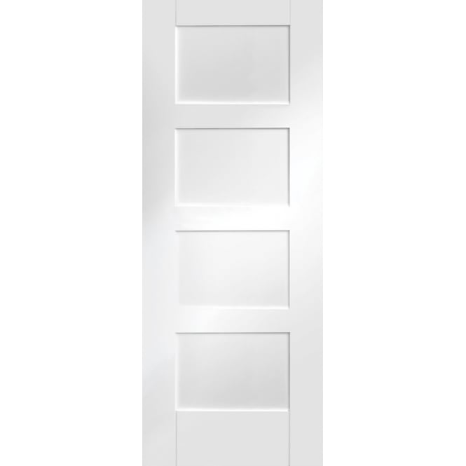 LPD Doors Internal White Primed Shaker 4 Panel Door