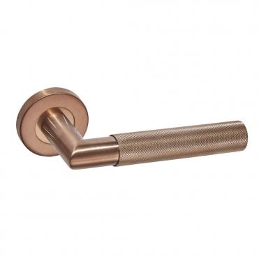 IRONMONGERY ZURICH SATIN COPPER HANDLE HARDWARE PACK