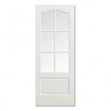 Kent White Prime Plus 6L Clear Bevelled Glass Internal Door