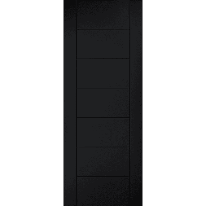 LPD Doors Linear Black 7 Panel Laminate Door