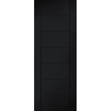 Linear Black 7 Panel Laminate Door