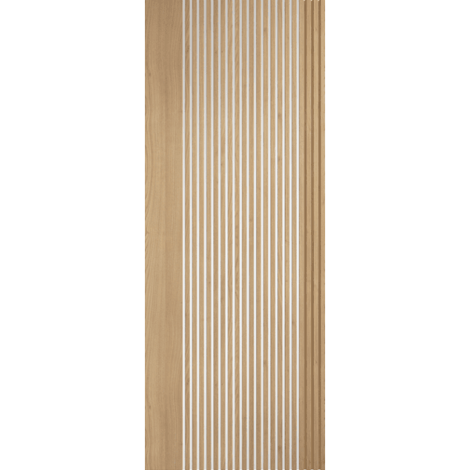 LPD Doors Melbourne Oak Pre-Finished Door With Clear Glass