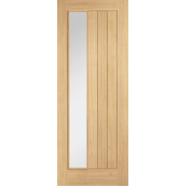 Oak Belize Clear Glazed Offset Internal Door