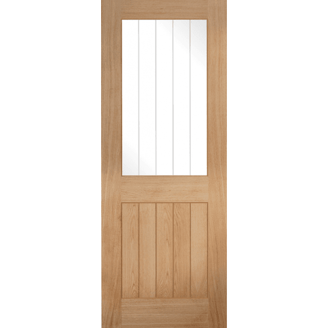 LPD Doors Oak Belize Pre-finished Oak Glazed 1L Internal Door