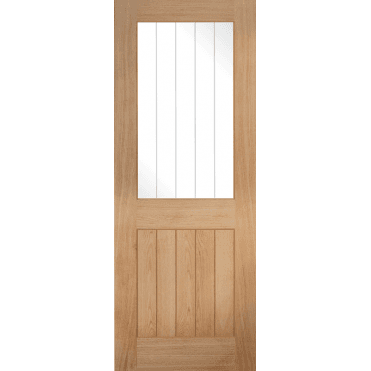 Oak Belize Pre-finished Oak Glazed 1L Internal Door