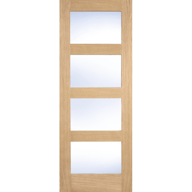 LPD Doors OAK PRE FINISHED SHAKER 4 LIGHT GLAZED 1981 X 762 X 35MM