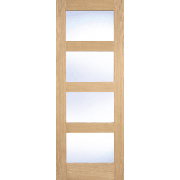 OAK PRE FINISHED SHAKER 4 LIGHT GLAZED 1981 X 762 X 35MM