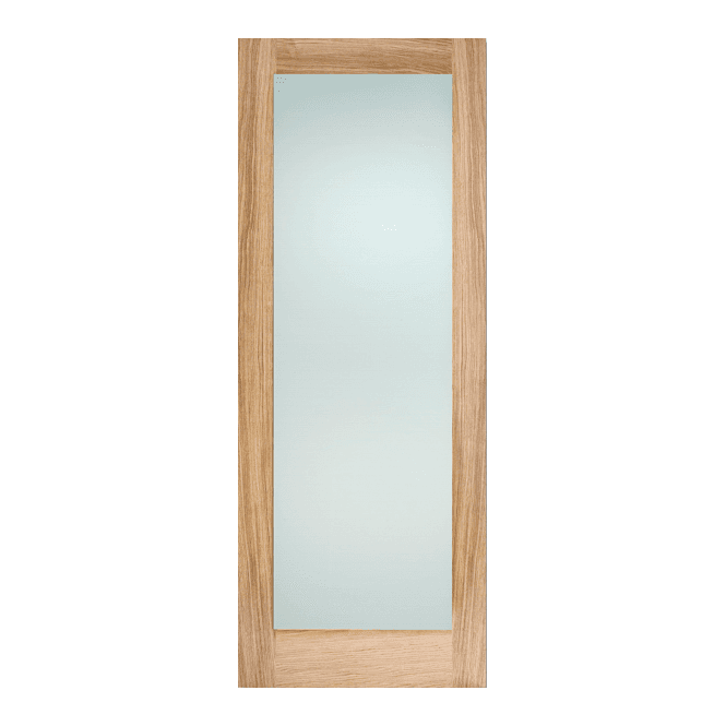 LPD Doors Pattern 10 Oak Unfinished Door With Frosted Glass