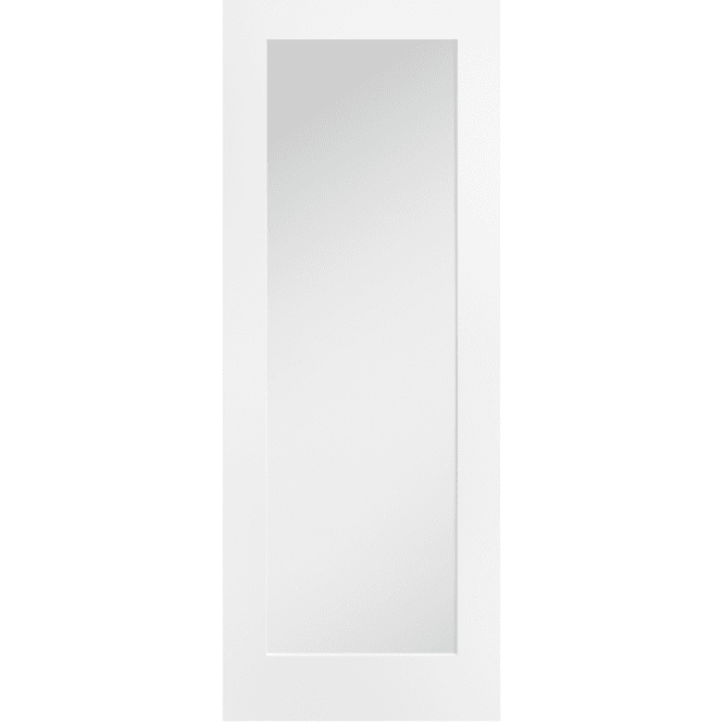 LPD Doors Pattern 10 White Primed 1 Lite With Clear Glass