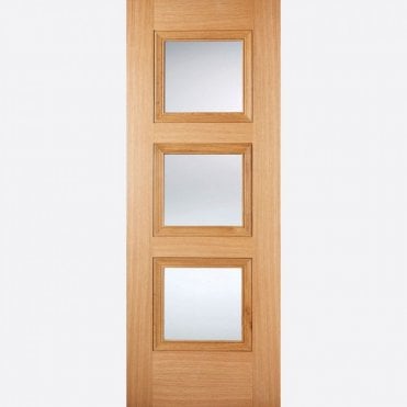 Pre-Finished Oak Amsterdam Glazed Internal Door