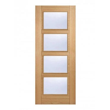 Pre-Finished Oak Vancouver Glazed Internal Door