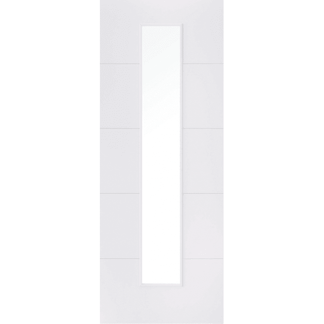 LPD Doors Santandor White Primed 1 Lite With Clear Glass Door